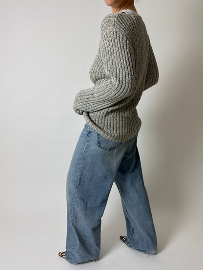 Melee sweater | Ecru / Light Blue