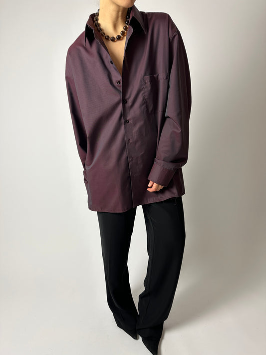 Classic cotton shirt | Bordeaux