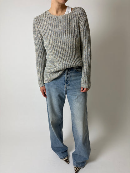 Melee sweater | Ecru / Light Blue