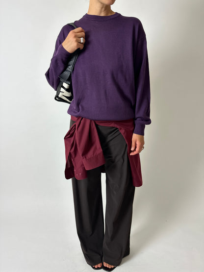 Wool blend jumper | Purple