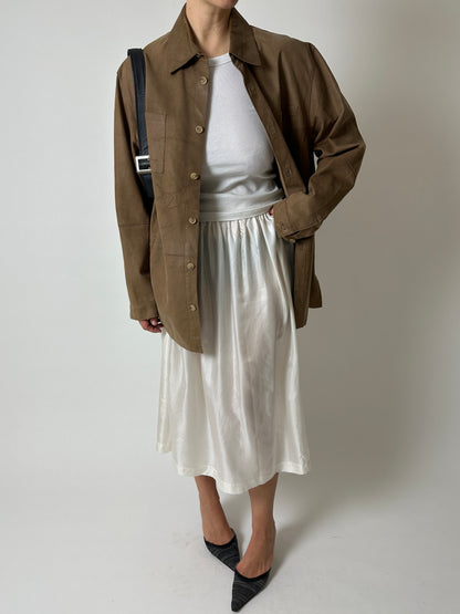 Vintage silk skirt | Off white