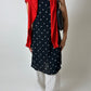 Polka dot dress | Dark blue