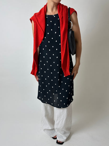 Polka dot dress | Dark blue