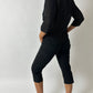 Capri stretch trousers | Black