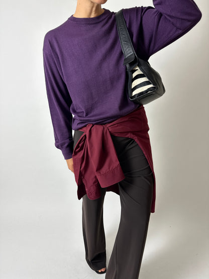 Wool blend jumper | Purple