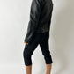 Leather blazer jacket| Black