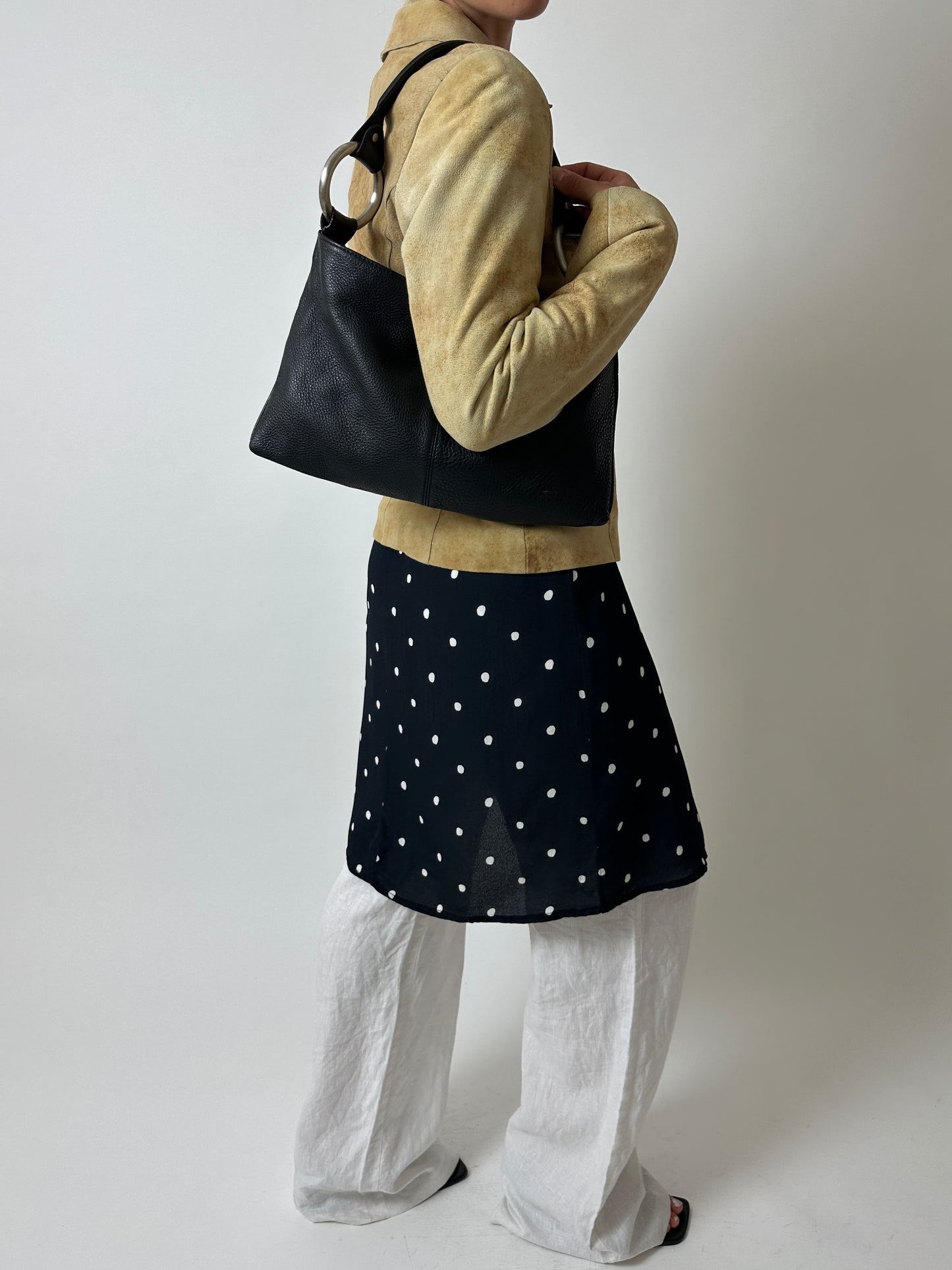 Leather shoulder bag | Black