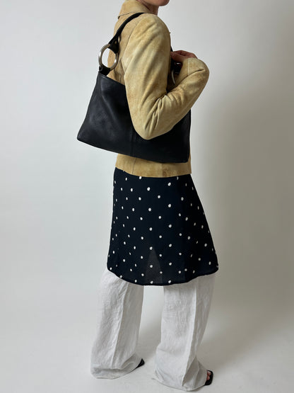 Leather shoulder bag | Black