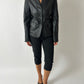 Leather blazer jacket| Black