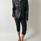 Leather blazer jacket| Black