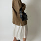 Leather shirt jacket | Chestnut