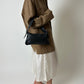 Small leather shoulder bag | Black
