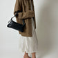 Leather shirt jacket | Chestnut