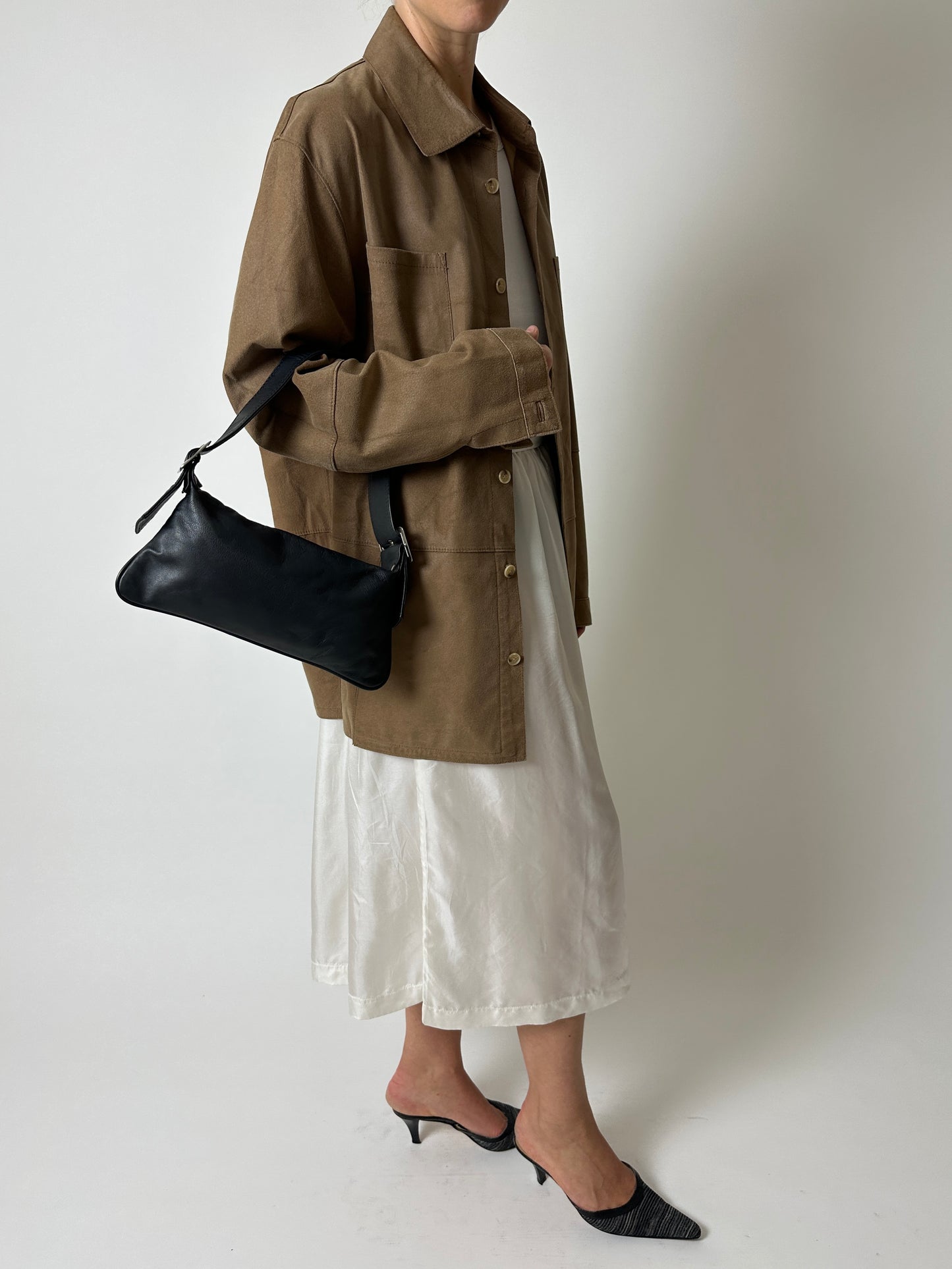 Vintage silk skirt | Off white