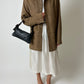 Leather shirt jacket | Chestnut