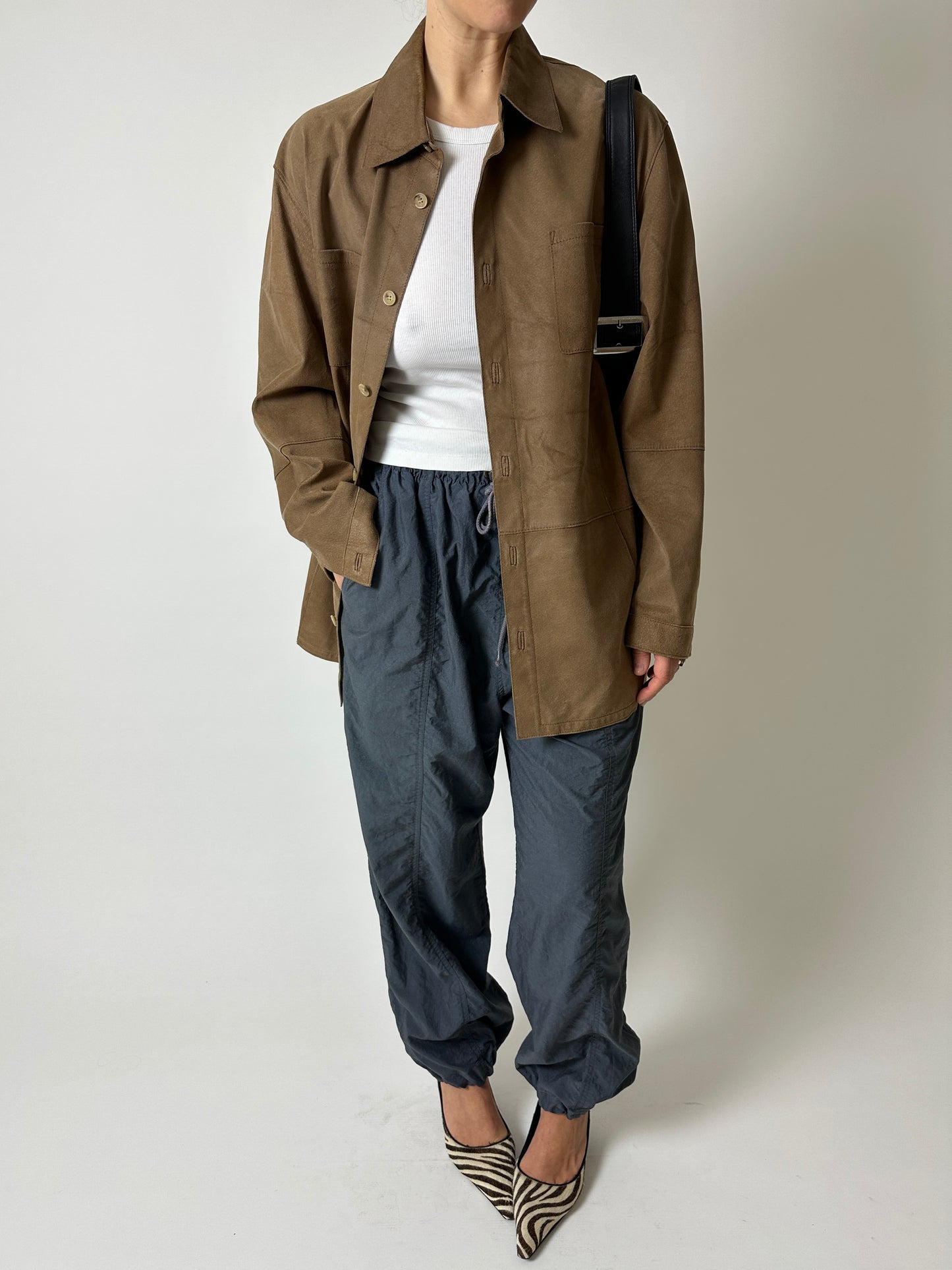 Reebok vintage track pants | Oil grey