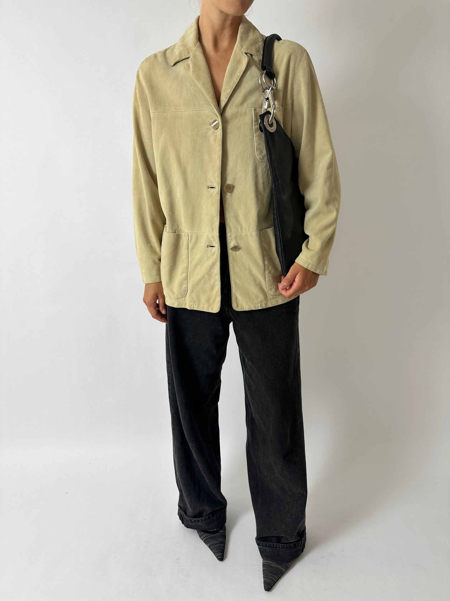 Suede relaxed jacket | Butter