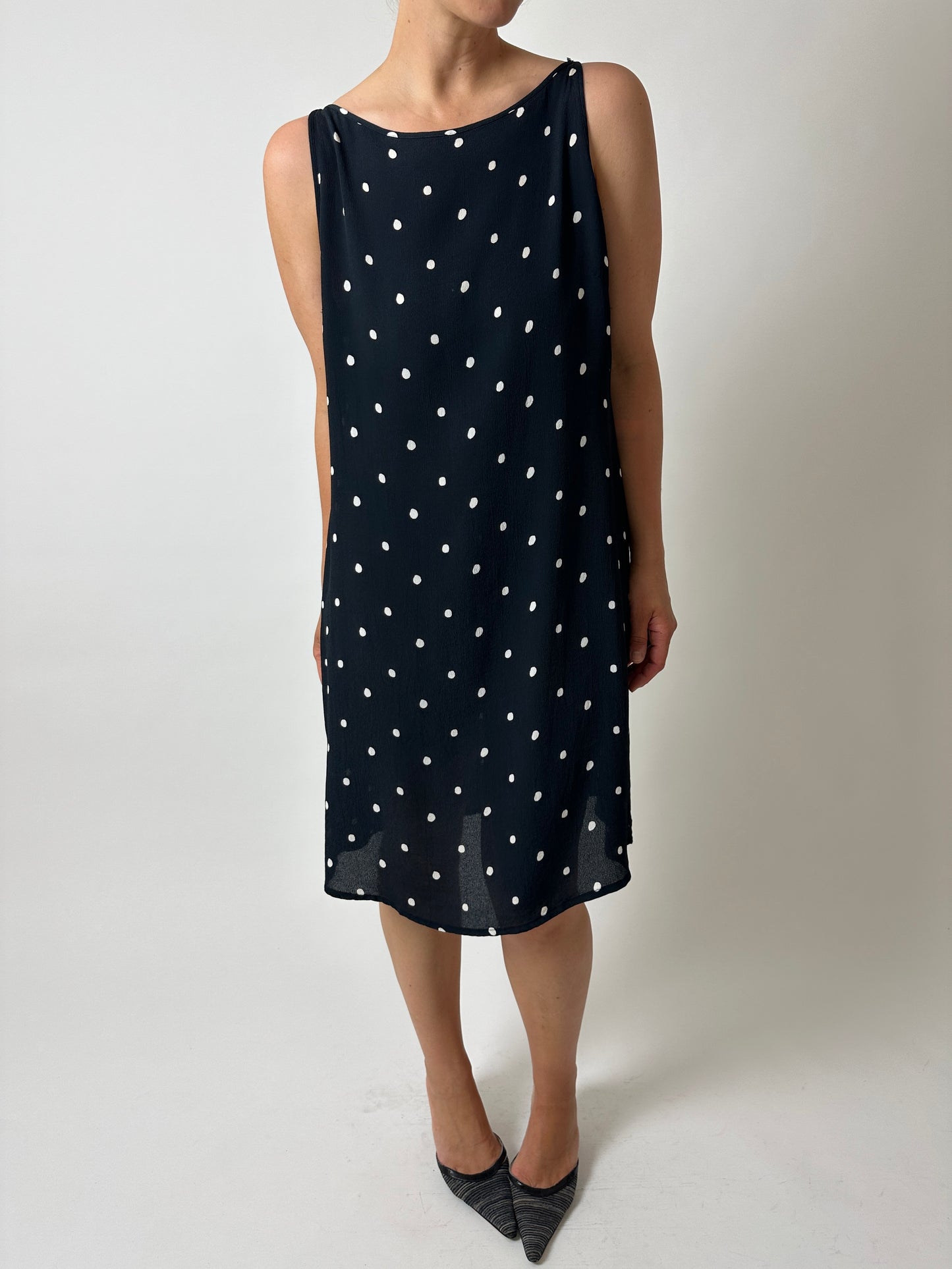Polka dot dress | Dark blue