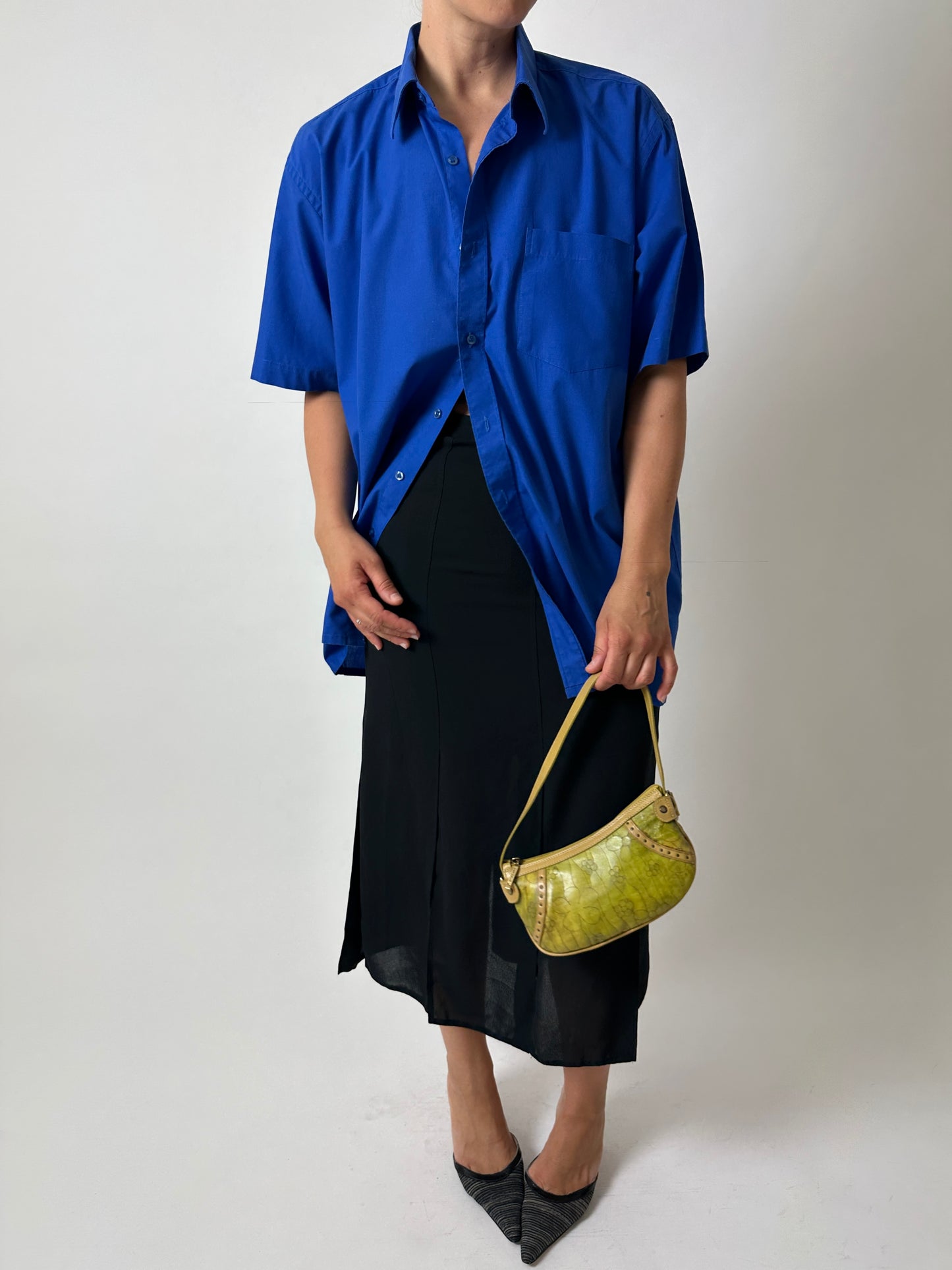 Sheer midi skirt | Black