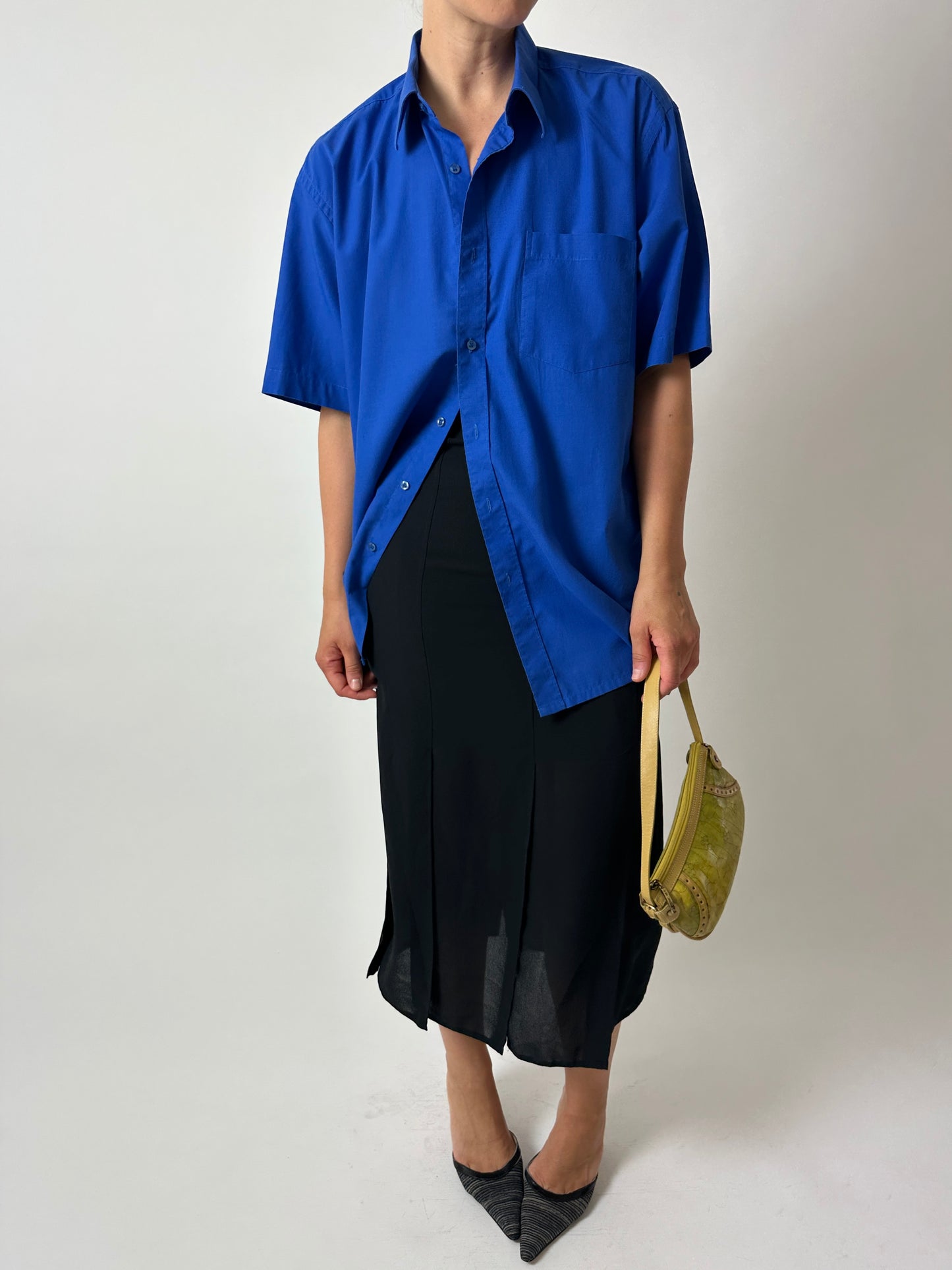 Sheer midi skirt | Black