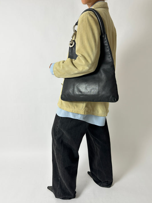 Leather tote bag | Black