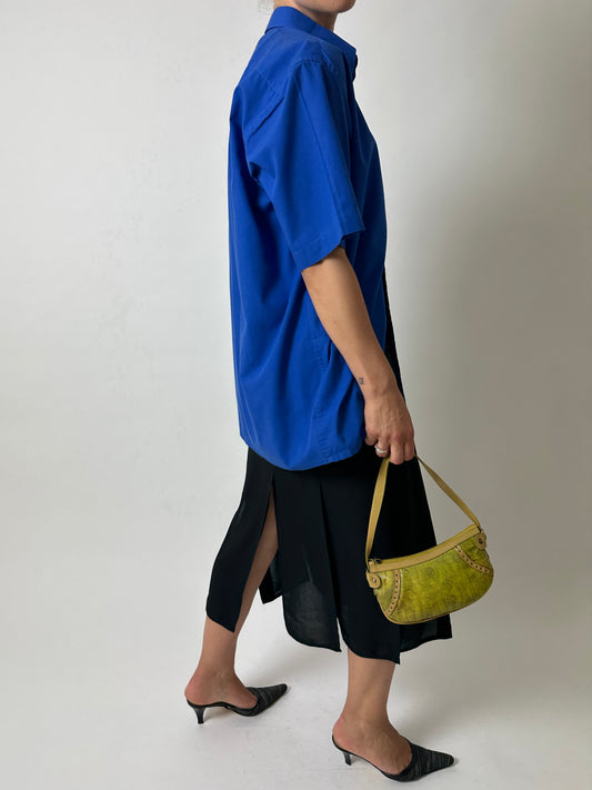 Leather mini shoulder bag | Honey Lime