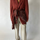 Oversized blazer woven | Dark red