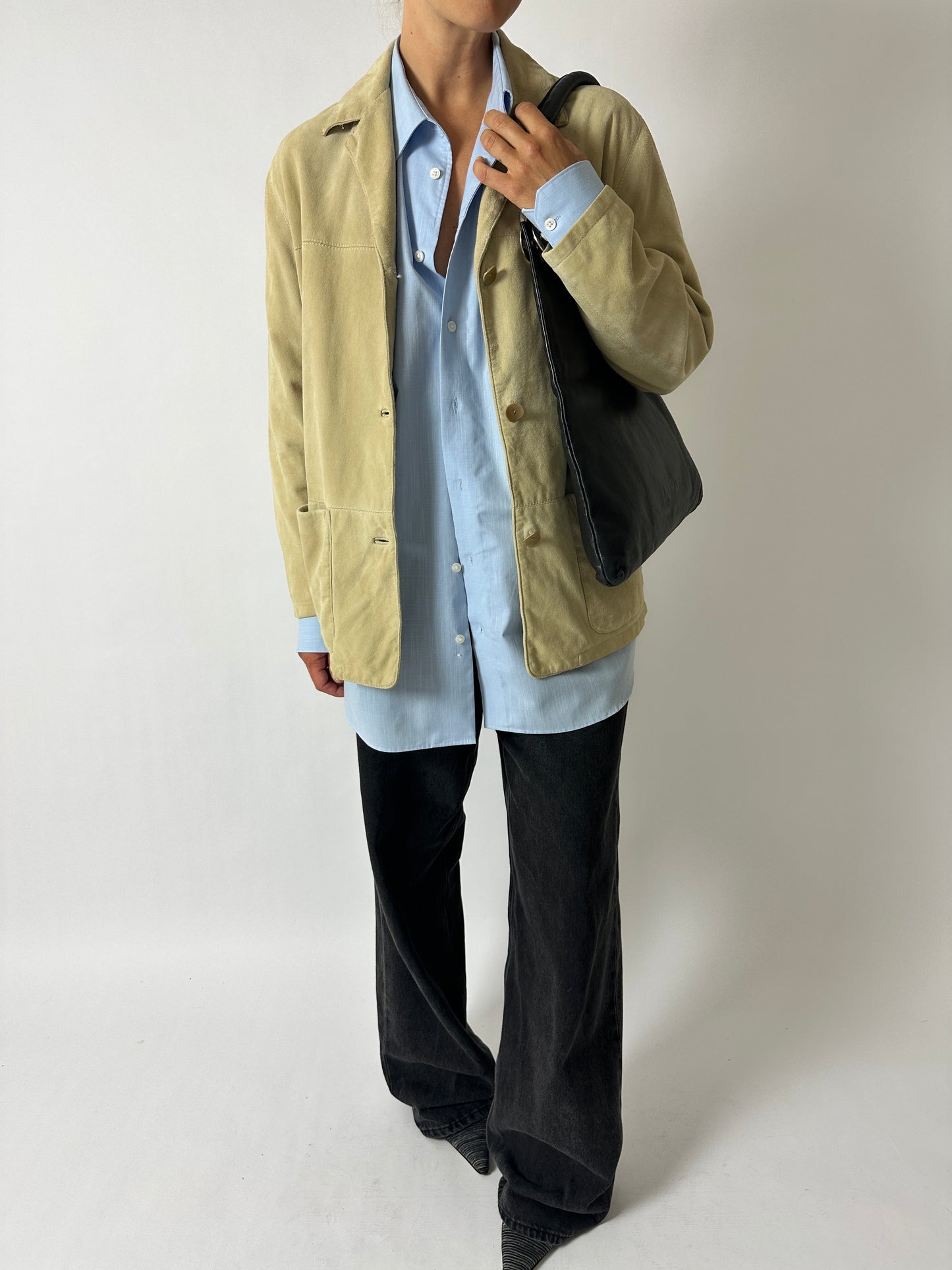 Suede relaxed jacket | Butter