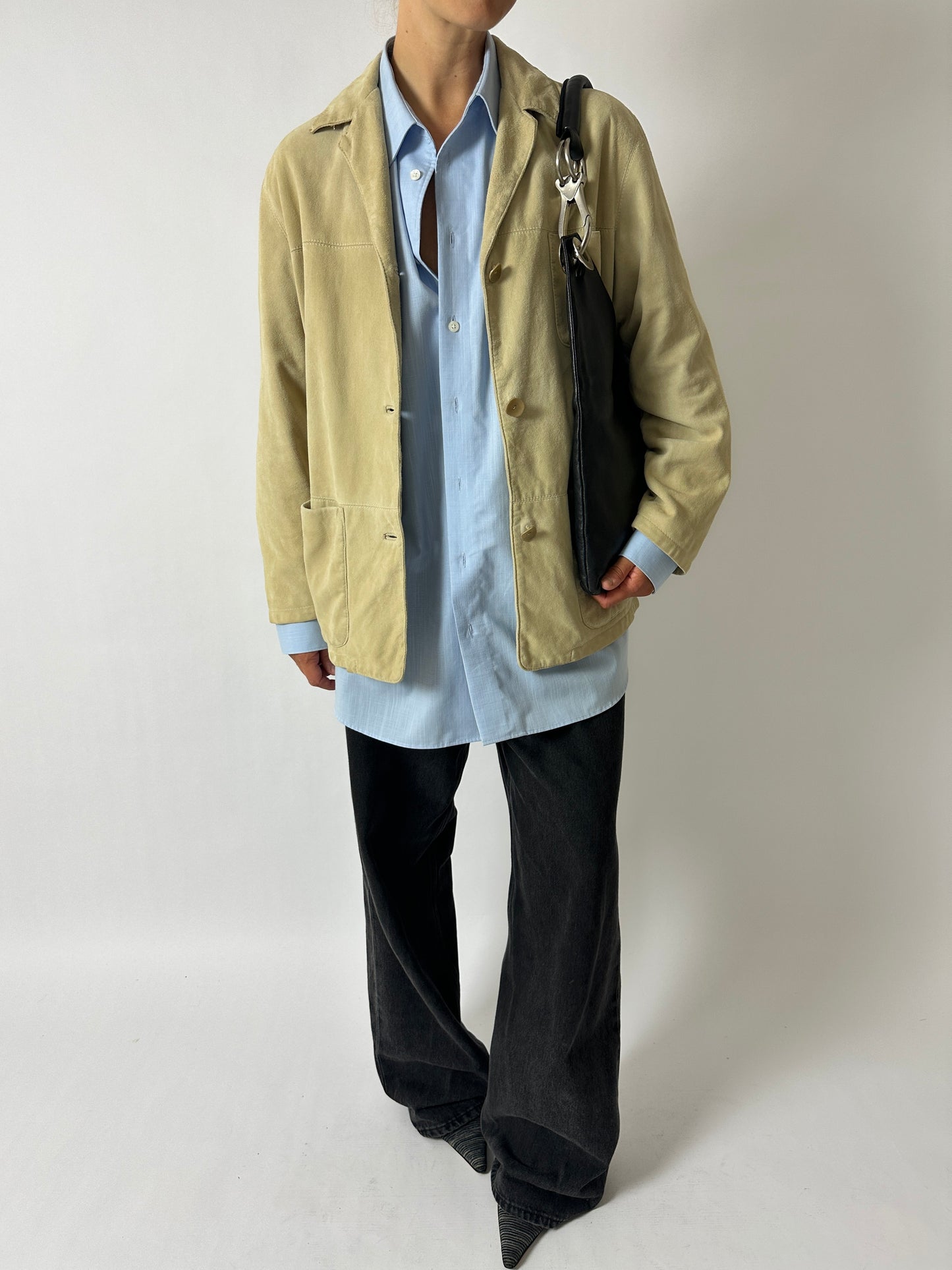 Oversized cotton shirt | Light blue