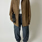 Leather shirt jacket | Chestnut