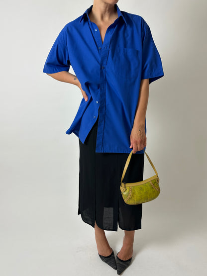 Leather mini shoulder bag | Honey Lime