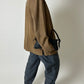 Leather shirt jacket | Chestnut