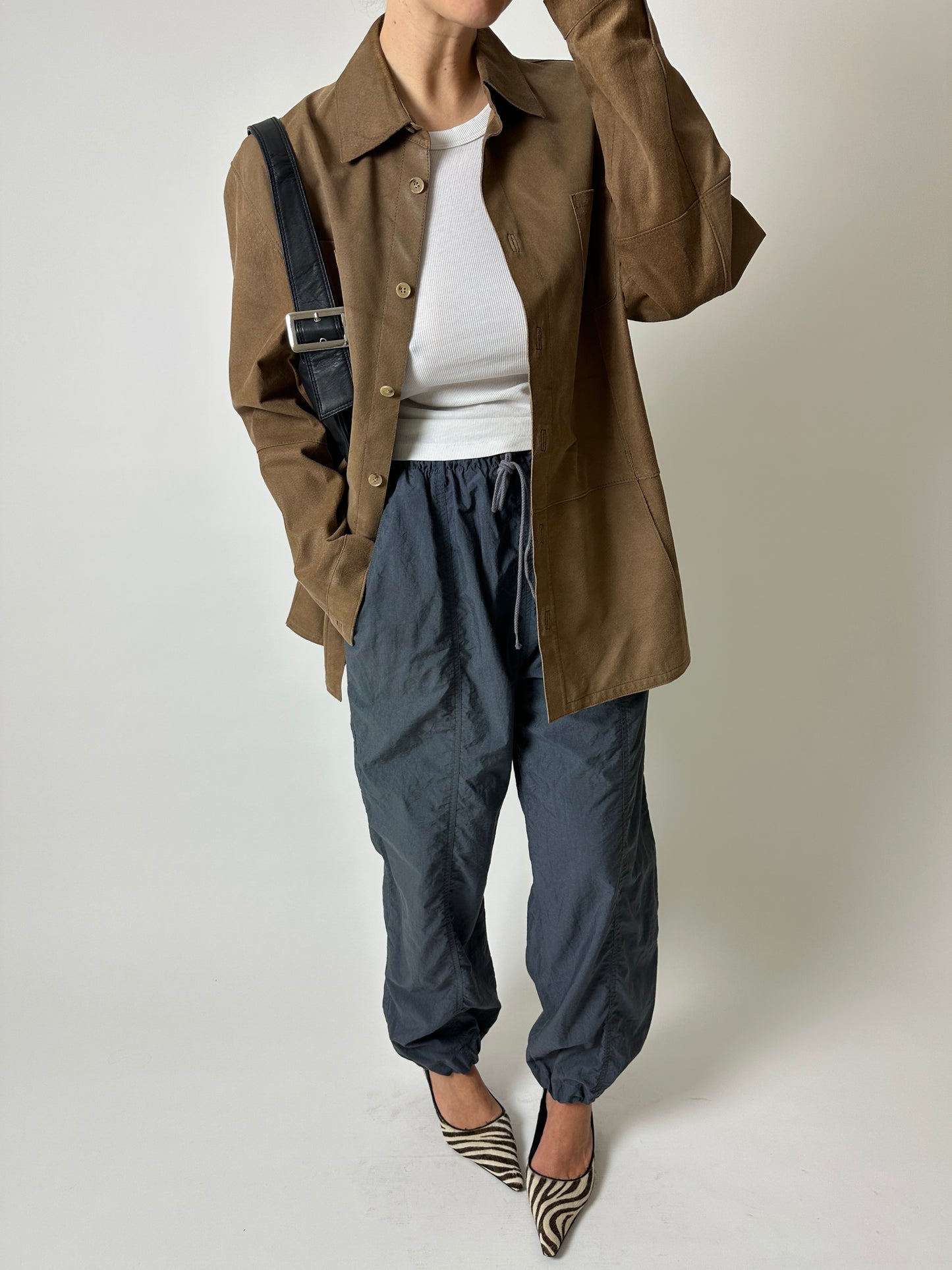 Reebok vintage track pants | Oil grey
