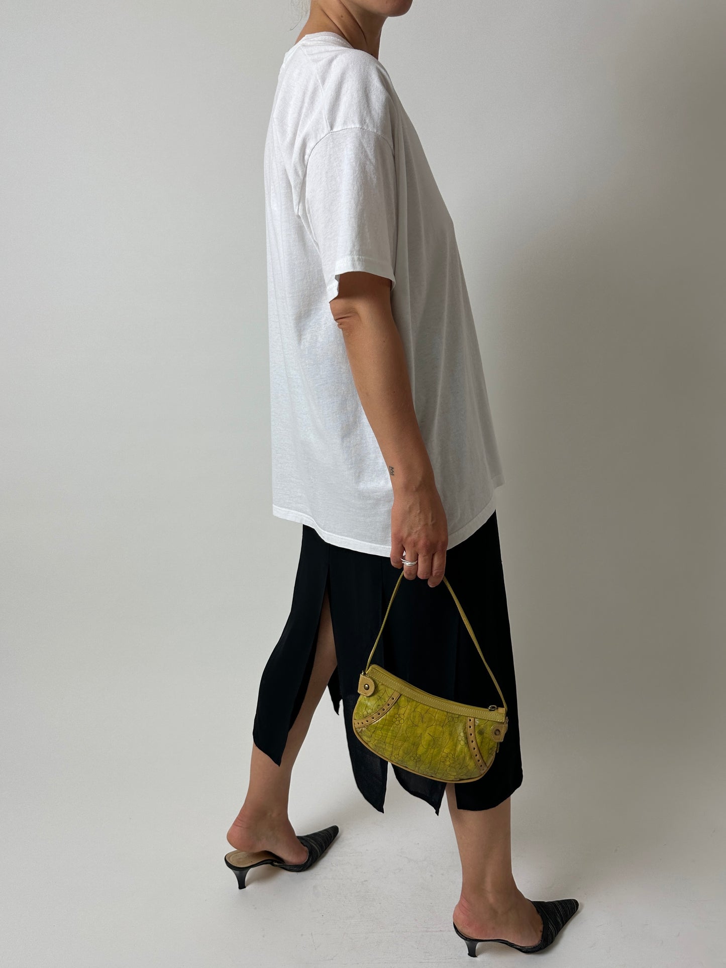 Sheer midi skirt | Black
