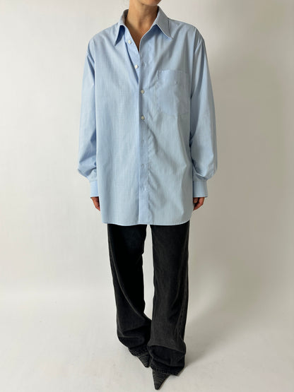 Oversized cotton shirt | Light blue