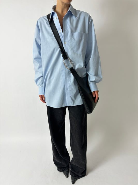 Oversized cotton shirt | Light blue