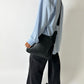 Oversized cotton shirt | Light blue