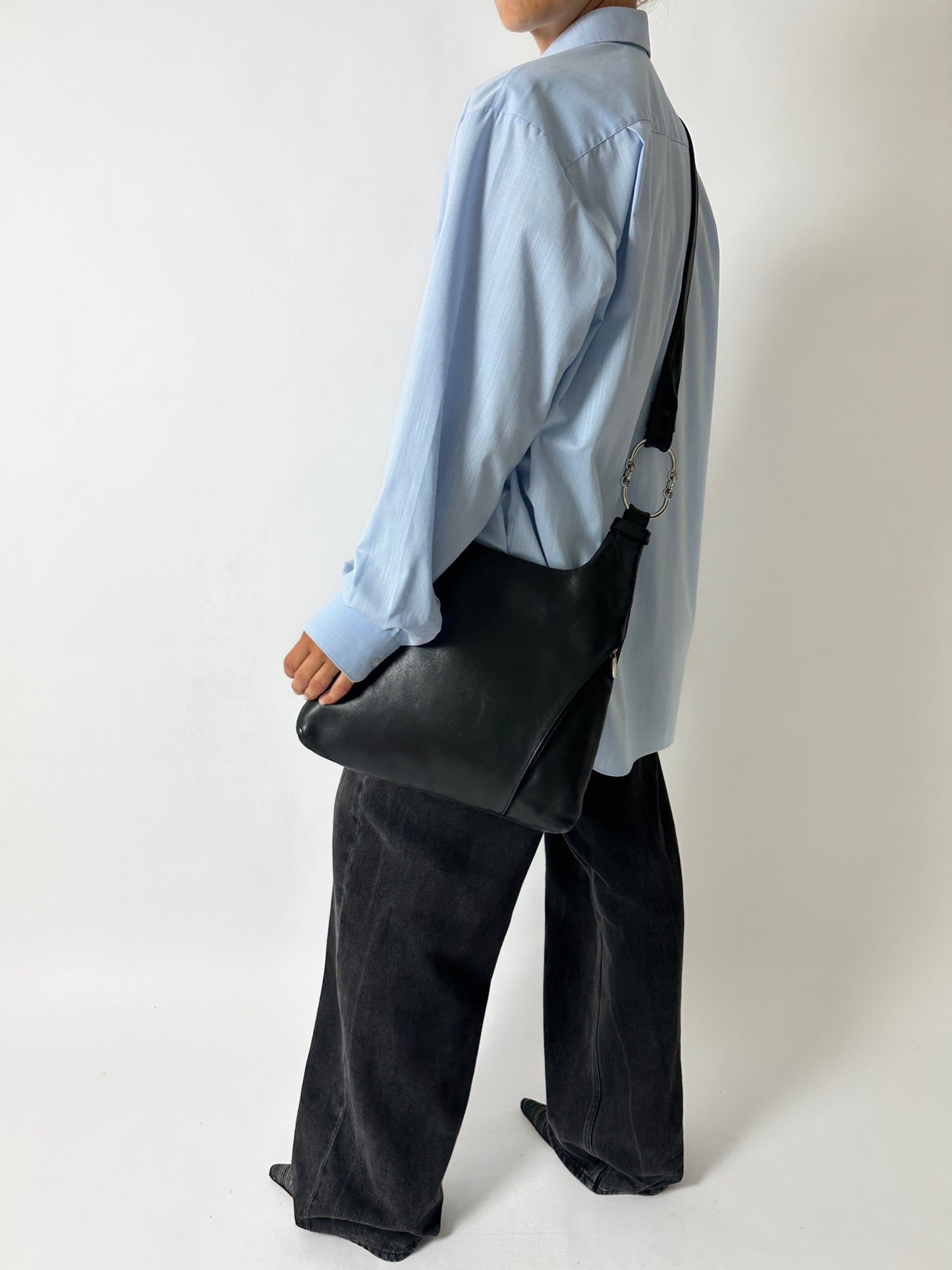 Oversized cotton shirt | Light blue