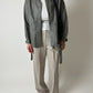 Leather belted jacket | Grey