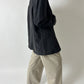 Oversized silk blazer | Black