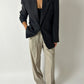 Oversized silk blazer | Black