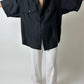Oversized silk shirt | Black