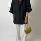 Oversized silk shirt | Black