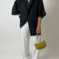 Oversized silk shirt | Black