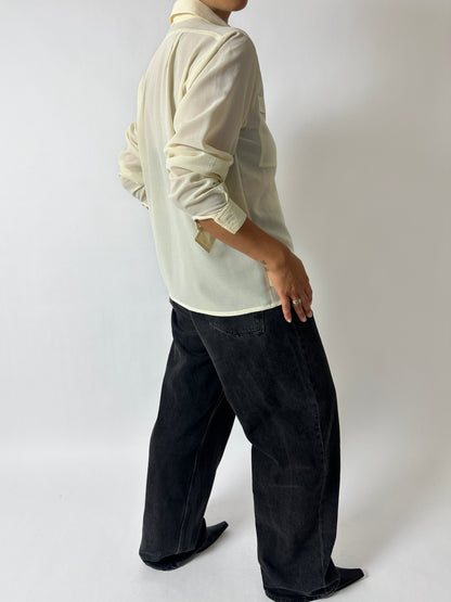 Sheer blouse | Soft ecru