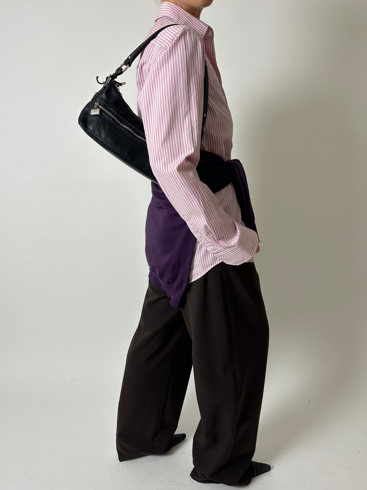 Leather shoulder bag | Black