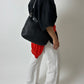 Leather shoulder bag | Black