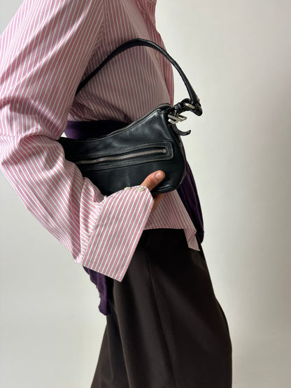 Leather shoulder bag | Black