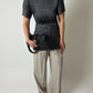 Pleated long top | Dark grey