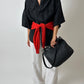 Leather shoulder bag | Black